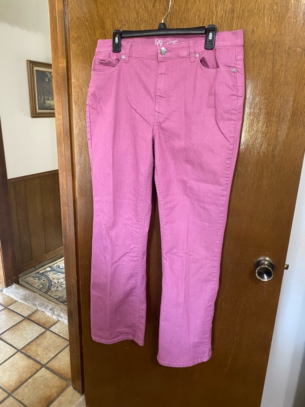 DG2 by Diane Gilman Pink Straight Leg Jeans